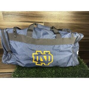 Notre Dame Duffle Bag Gym Logo Brand Travel Bag Navy & Gold Adidas 24 x‎ 12